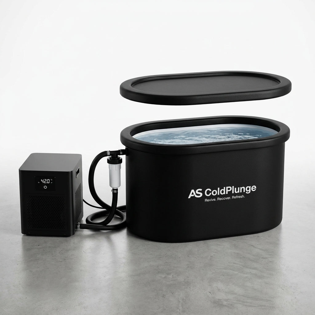1/3 HP Ice Bath Chiller & 148 Gal Oval Cold Plunge Tub Kit