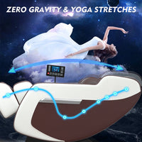 Full Body Massage Chair with Zero Gravity, Heated Back & Legs, 20 Airbags, Bluetooth, Shiatsu Recliner for Home