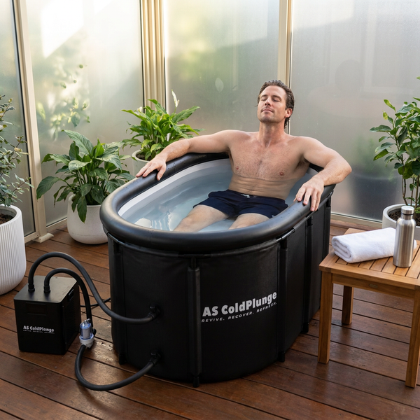 Cold Plunge Tub Designed for Ice-Free Recovery, 1/3HP Chiller, 148Gal Capacity, External Pump & Filter