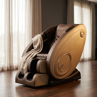 Massage Chair Zero Gravity Full Body with Heating and Bluetooth - Gold — Studio Shot