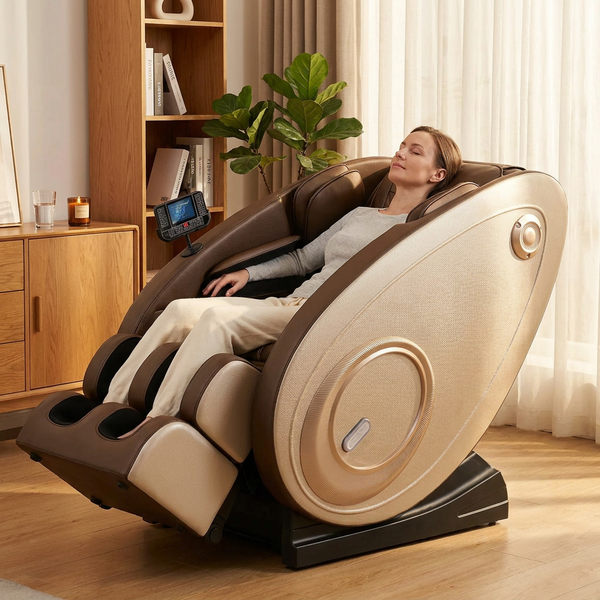 Full Body Massage Chair Designed for Zero Gravity Relaxation, Heating Therapy, Bluetooth Audio, Remote Control