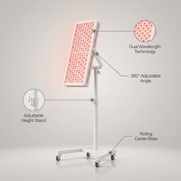 Red Light Therapy Device with Stand - Moving Pro Series Professional Edition — infographic