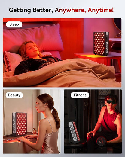 Red Light Therapy Panel for Full Body Face, Dual Chip 660Nm 850Nm